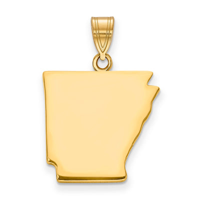 14k Yellow Gold 14KY Arkansas State Pendant