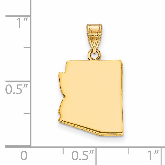 14K Yellow Gold 14Ky Arizona State Pendant