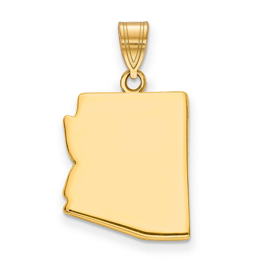14K Yellow Gold 14Ky Arizona State Pendant