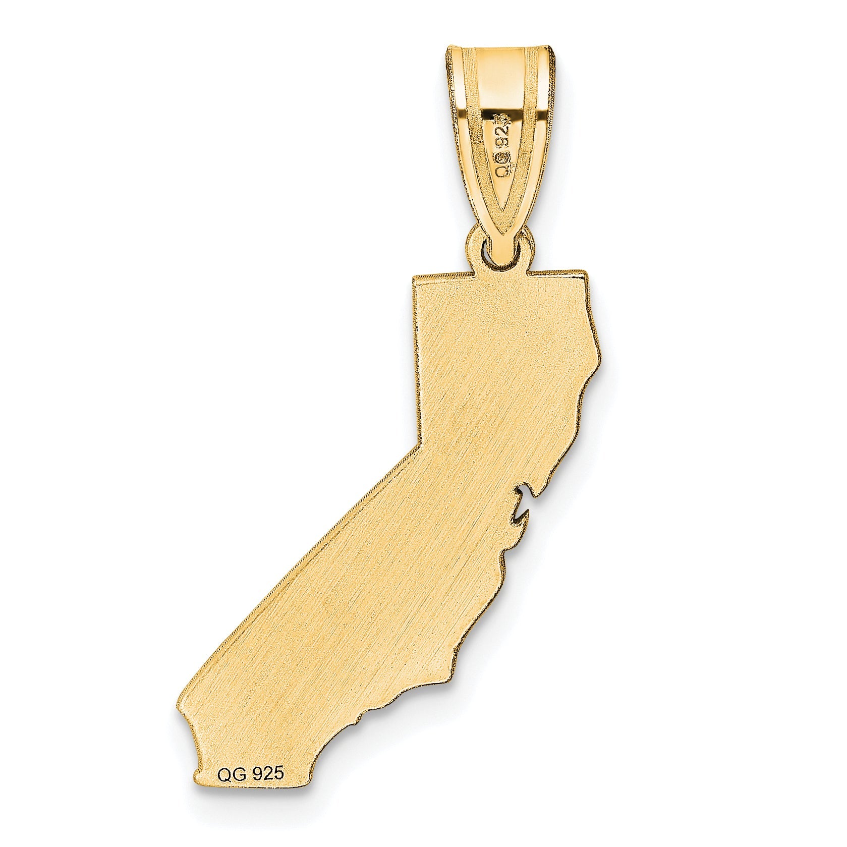 14k Yellow Gold 14KY California State Pendant