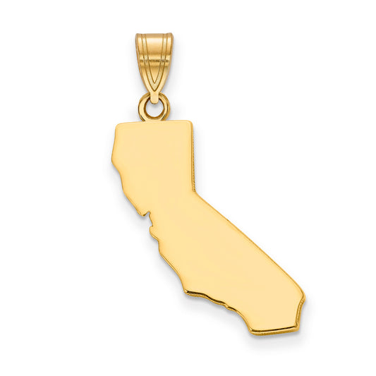 14k Yellow Gold 14KY California State Pendant