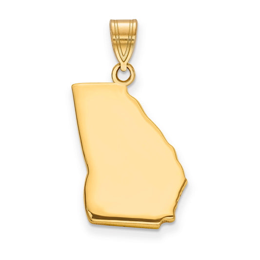 14k Yellow Gold 14KY Georgia State Pendant