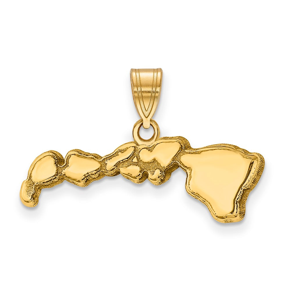 14k Yellow Gold 14KY Hawaii State Pendant
