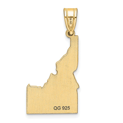14K Yellow Gold 14Ky Idaho State Pendant