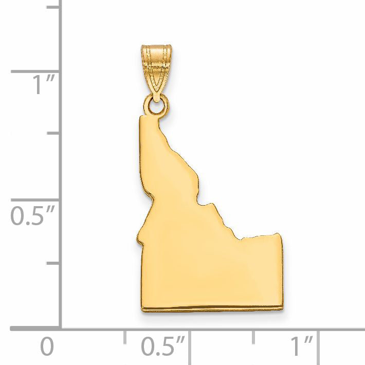 14K Yellow Gold 14Ky Idaho State Pendant