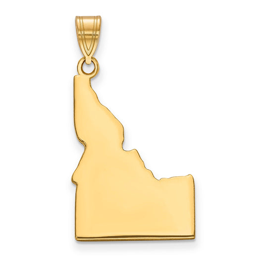 14K Yellow Gold 14Ky Idaho State Pendant