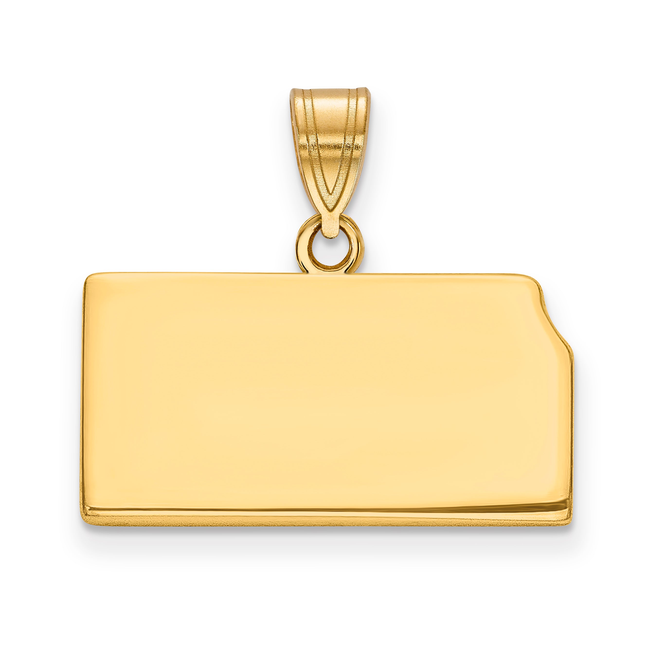 14K Yellow Gold 14Ky Kansas State Pendant