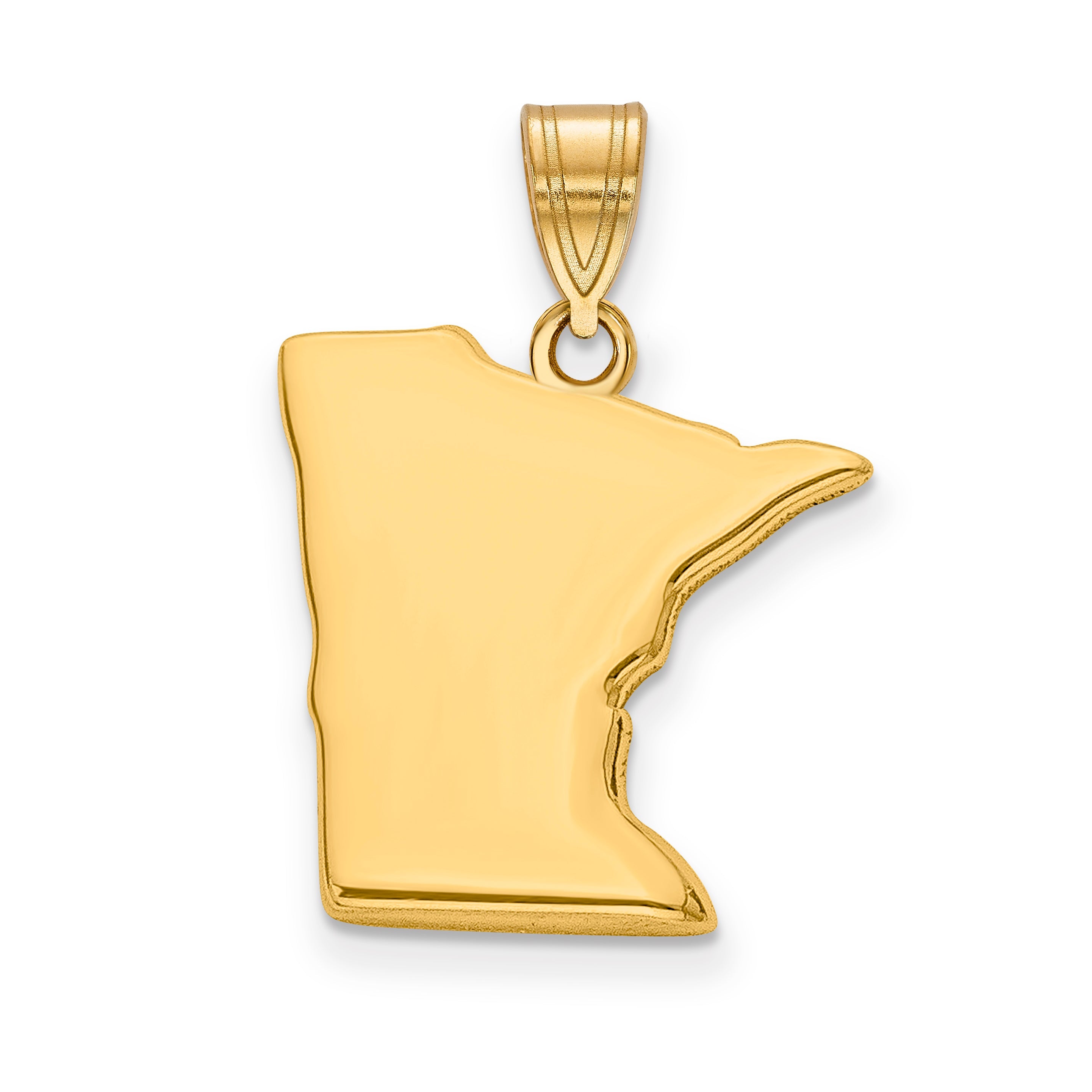 14k Yellow Gold 14KY Minnesota State Pendant