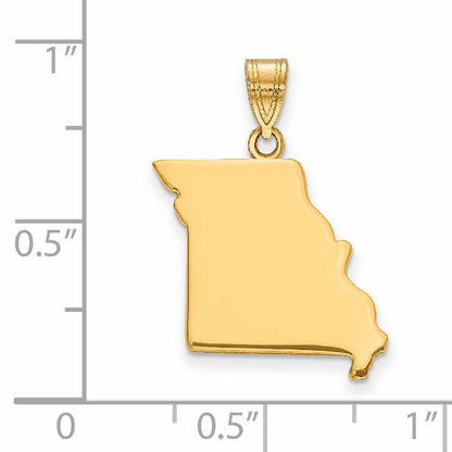 14k Yellow Gold 14KY Missouri State Pendant