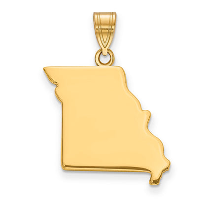 14k Yellow Gold 14KY Missouri State Pendant