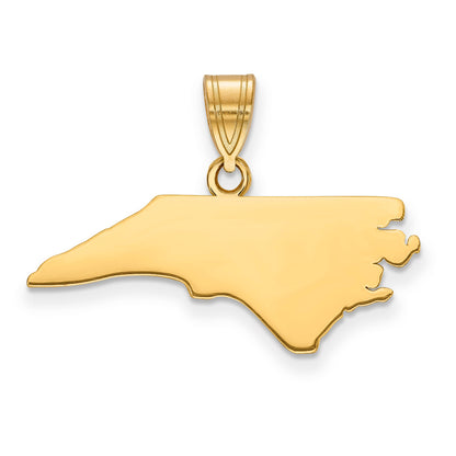 14k Yellow Gold 14KY North Carolina State Pendant