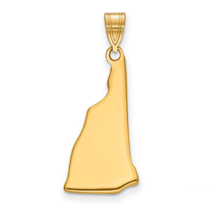 14K Yellow Gold 14Ky New Hampshire State Pendant
