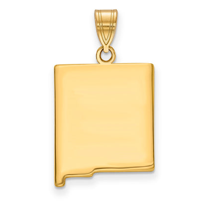 14K Yellow Gold 14Ky New Mexico State Pendant