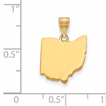 14k Yellow Gold 14KY Ohio State Pendant