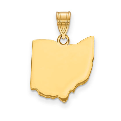 14k Yellow Gold 14KY Ohio State Pendant