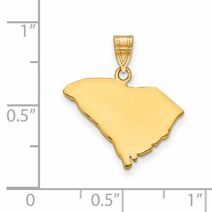 14k Yellow Gold 14KY South Carolina State Pendant