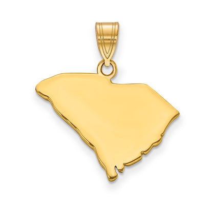 14k Yellow Gold 14KY South Carolina State Pendant