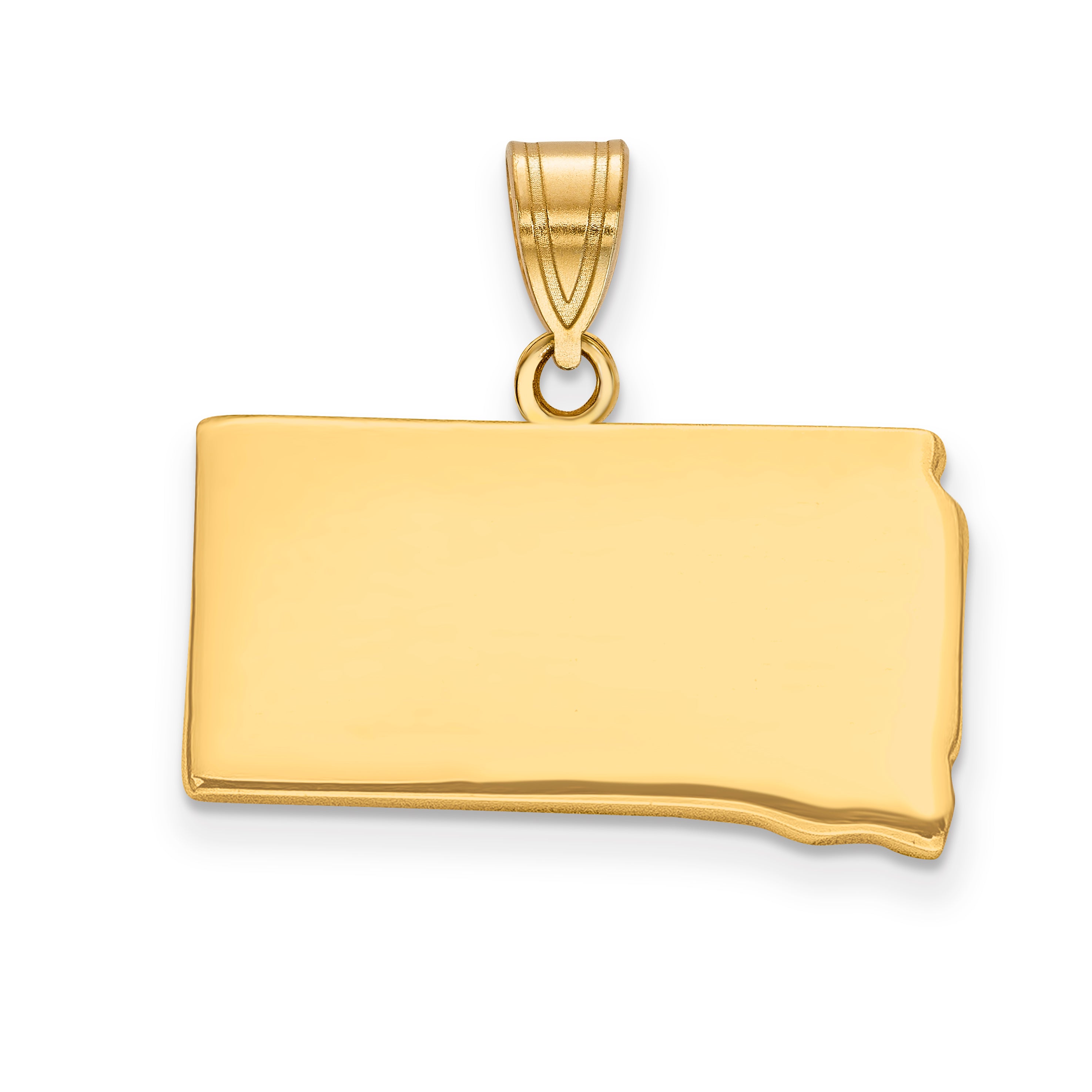 14K Yellow Gold 14Ky South Dakota State Pendant