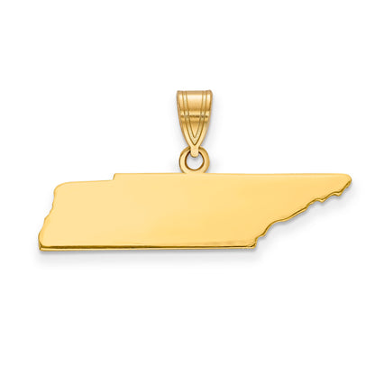 14k Yellow Gold 14KY Tennessee State Pendant