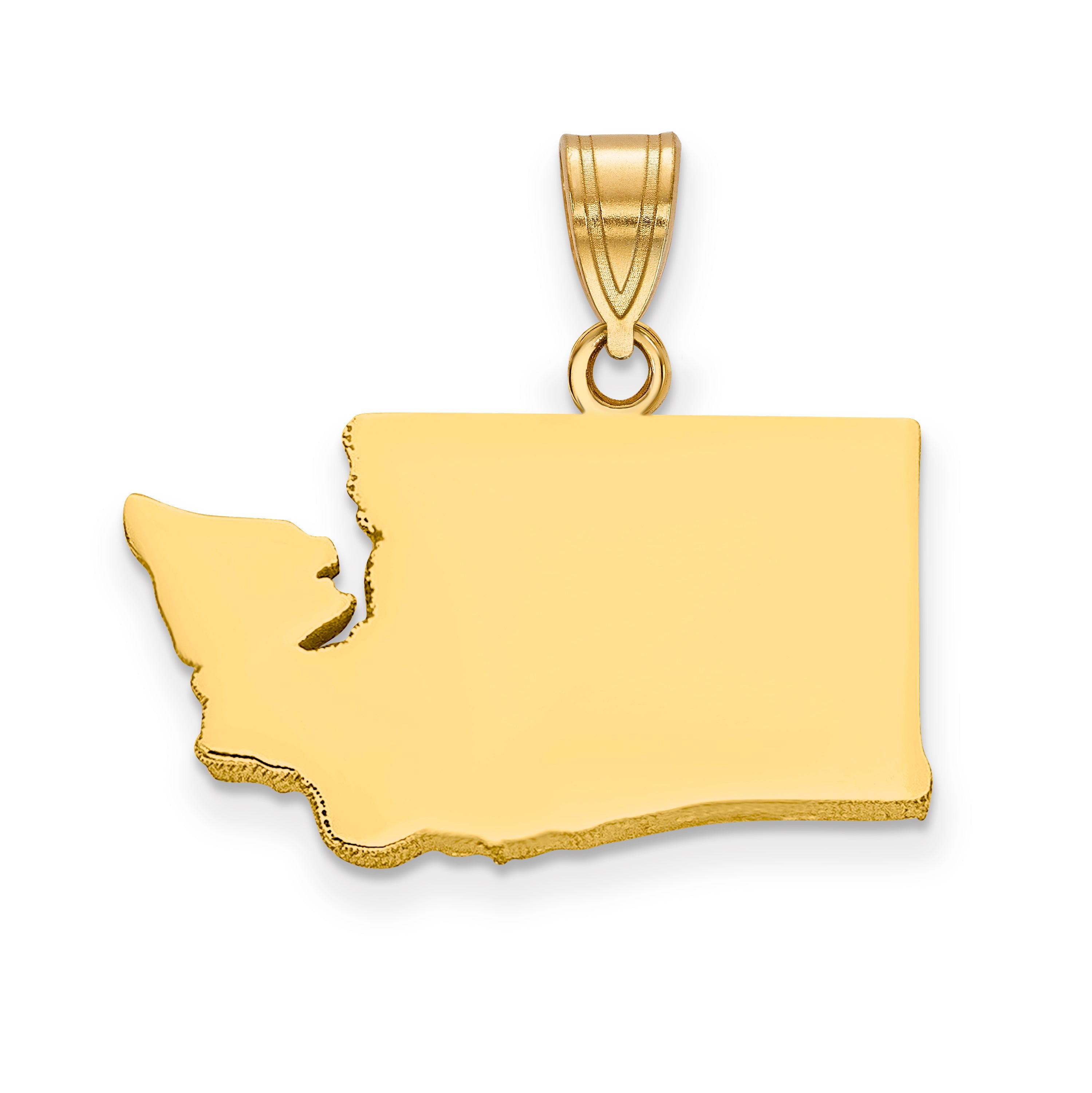 14K Yellow Gold 14Ky Washington State Pendant