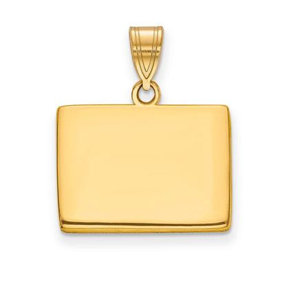 14k Yellow Gold 14KY Wyoming State Pendant