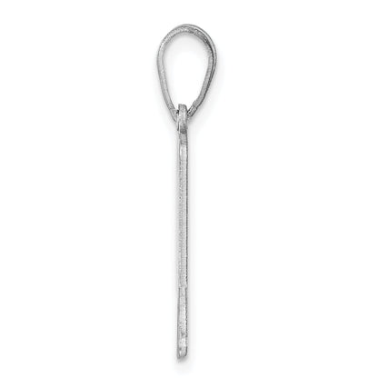 14k White Gold 14KW Alaska State Pendant