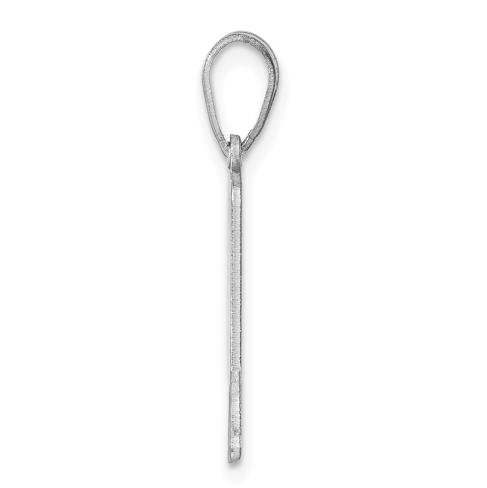 Sterling Silver Silver/Rhodium Plated Alaska State Pendant