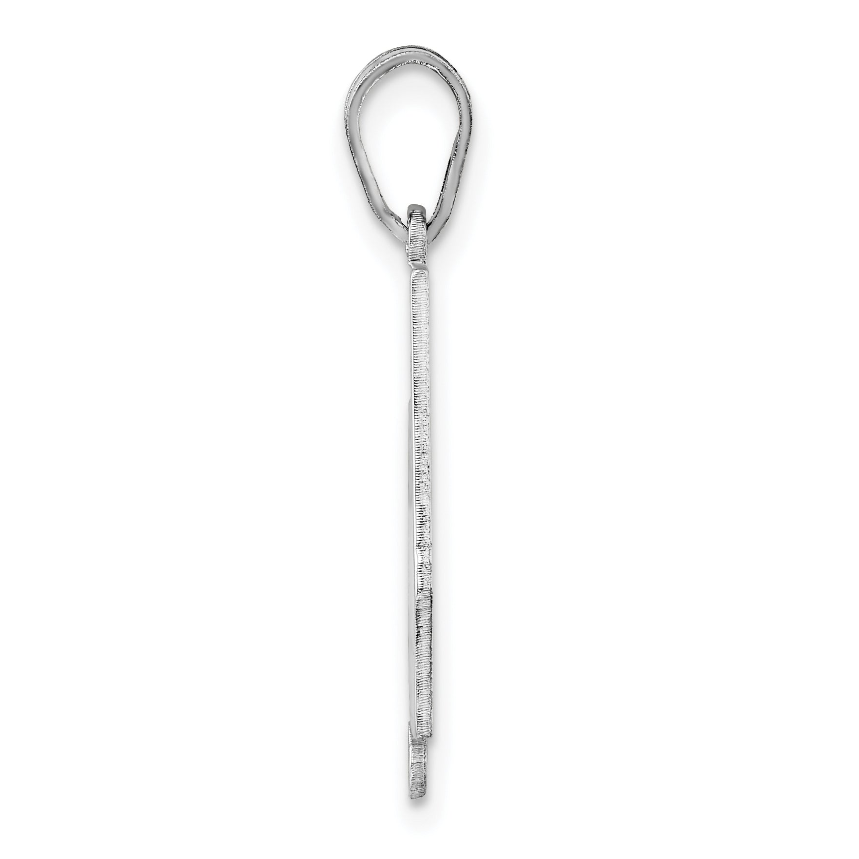 14k White Gold 14KW Alabama State Pendant