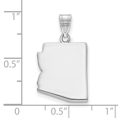 14K White Gold 14Kw Arizona State Pendant