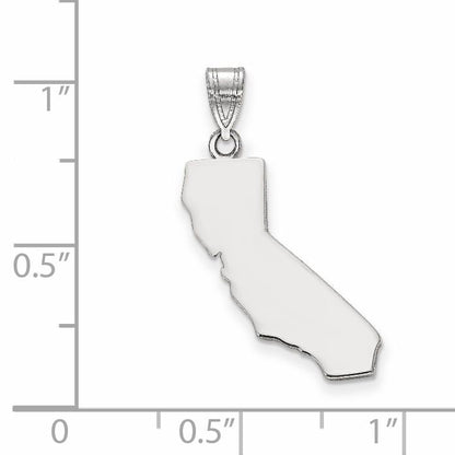 14k White Gold 14KW California State Pendant