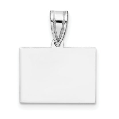 14K White Gold 14Kw Colorado State Pendant