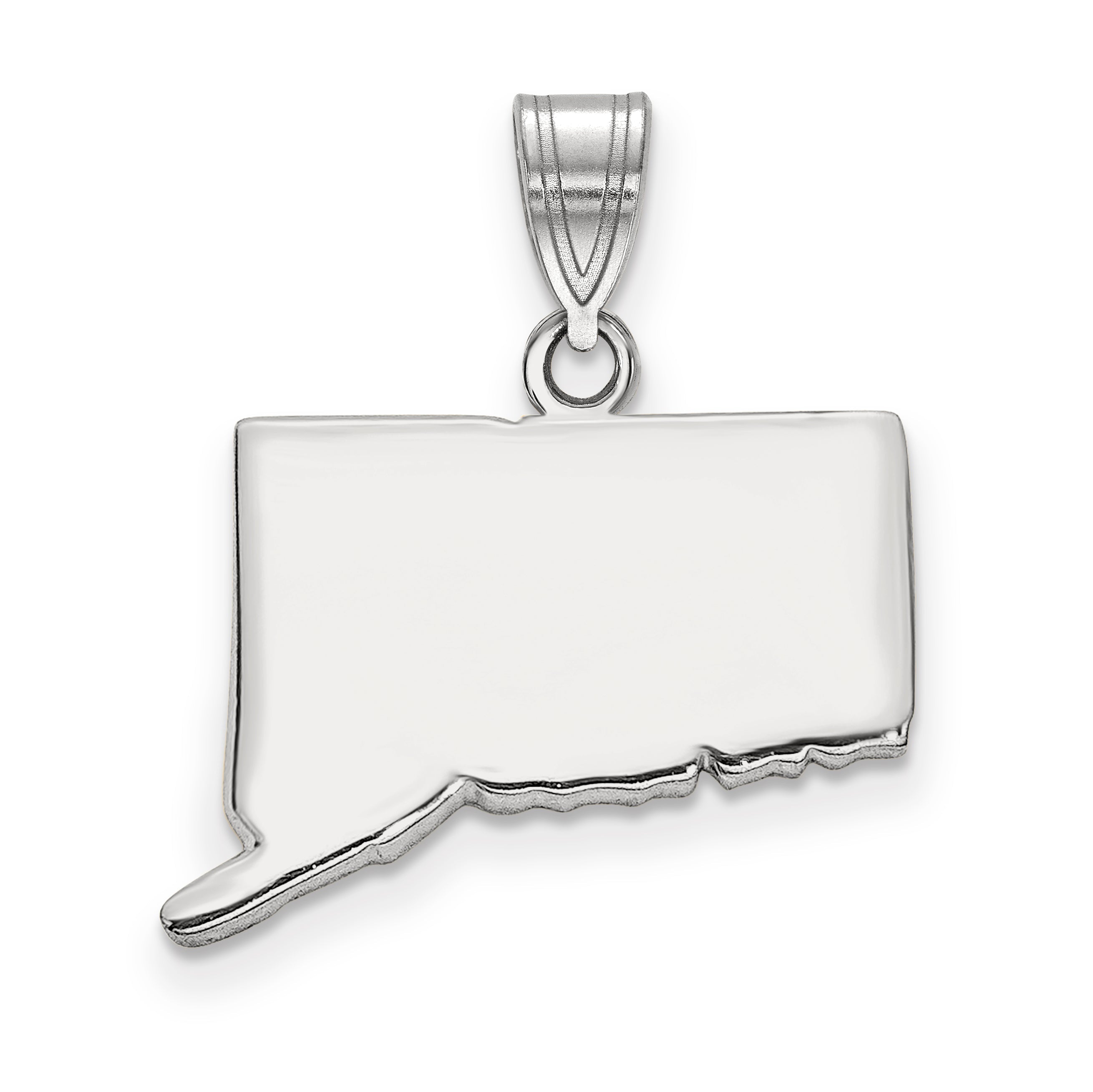 14k White Gold 14KW Connecticut State Pendant
