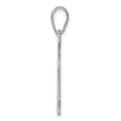 14K White Gold 14Kw Delaware State Pendant