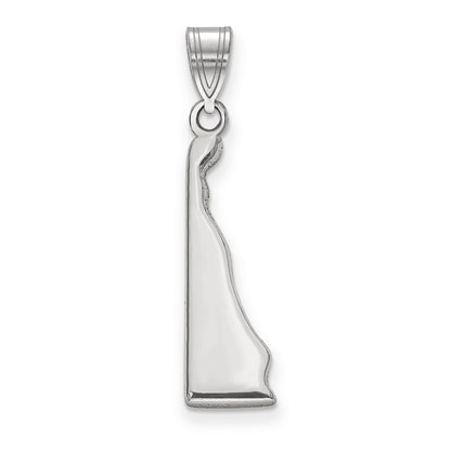 14K White Gold 14Kw Delaware State Pendant