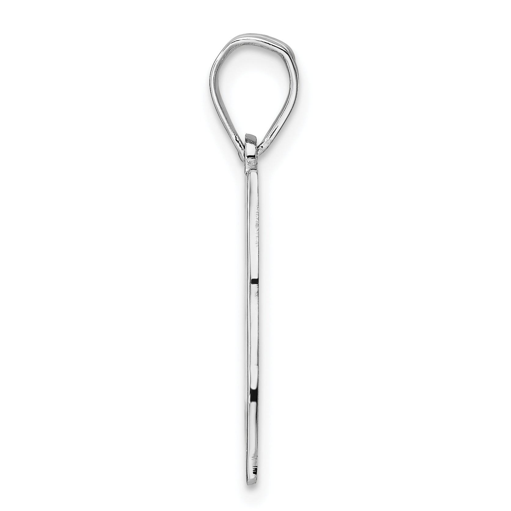 Sterling Silver Silver/Rhodium Plated Florida State Pendant