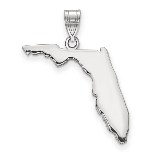 14K White Gold 14Kw Florida State Pendant