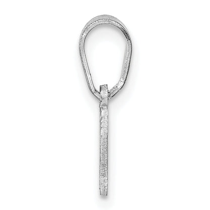 Sterling Silver Silver/Rhodium Plated Hawaii State Pendant