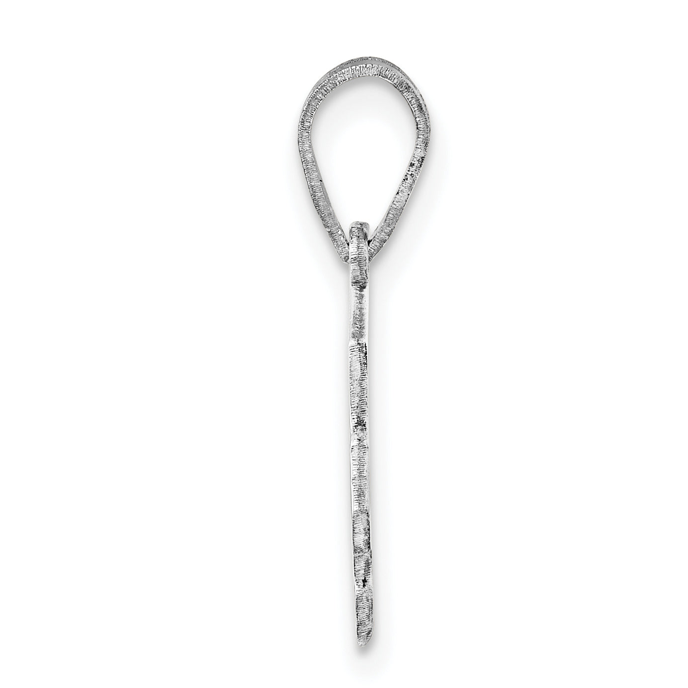 Sterling Silver Silver/Rhodium Plated Iowa State Pendant