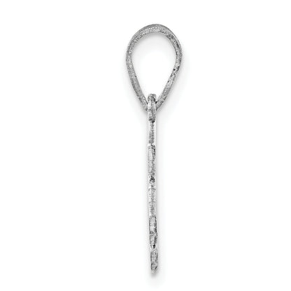 Sterling Silver Silver/Rhodium Plated Iowa State Pendant