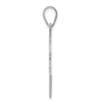 Sterling Silver Silver/Rhodium Plated Idaho State Pendant