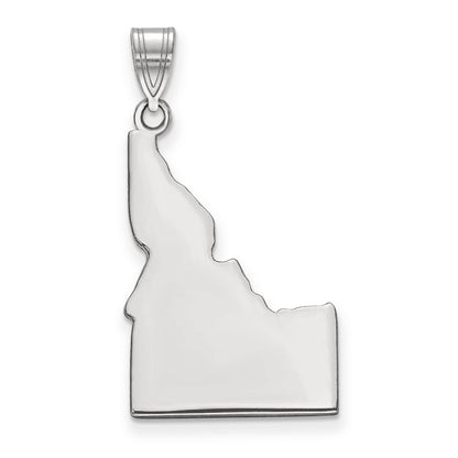 Sterling Silver Silver/Rhodium Plated Idaho State Pendant