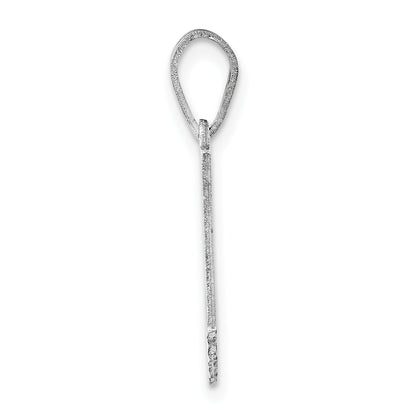 Sterling Silver Silver/Rhodium Plated Indiana State Pendant