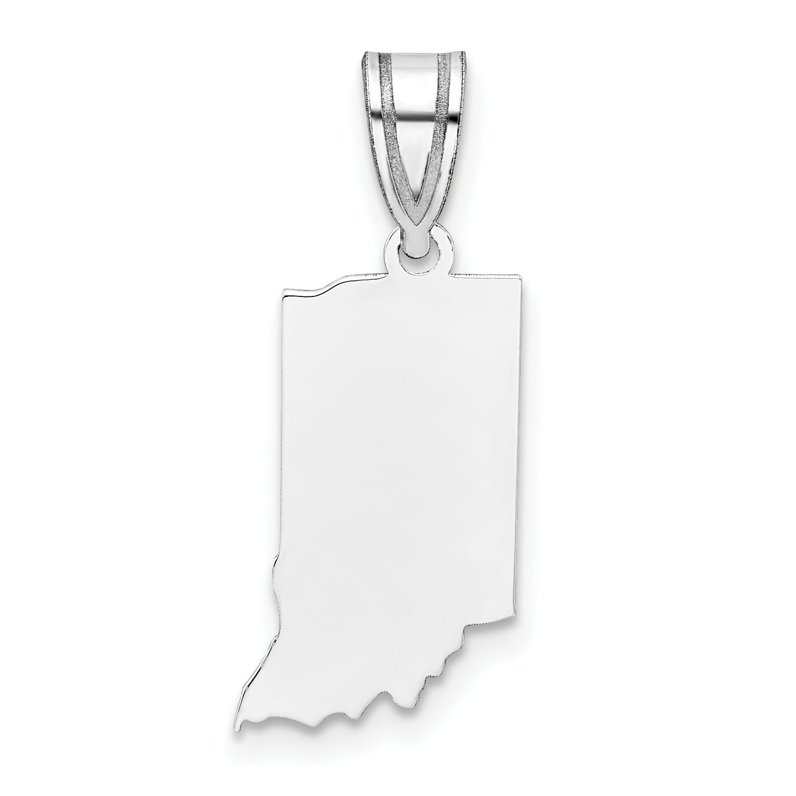 14k White Gold 14KW Indiana State Pendant