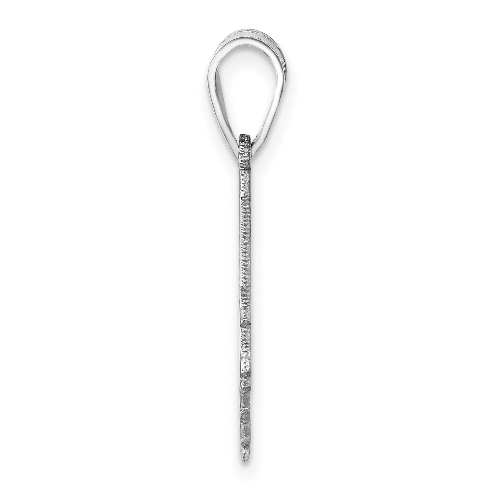 Sterling Silver Silver/Rhodium Plated Maine State Pendant