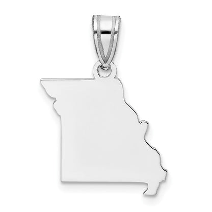 14K White Gold 14Kw Missouri State Pendant