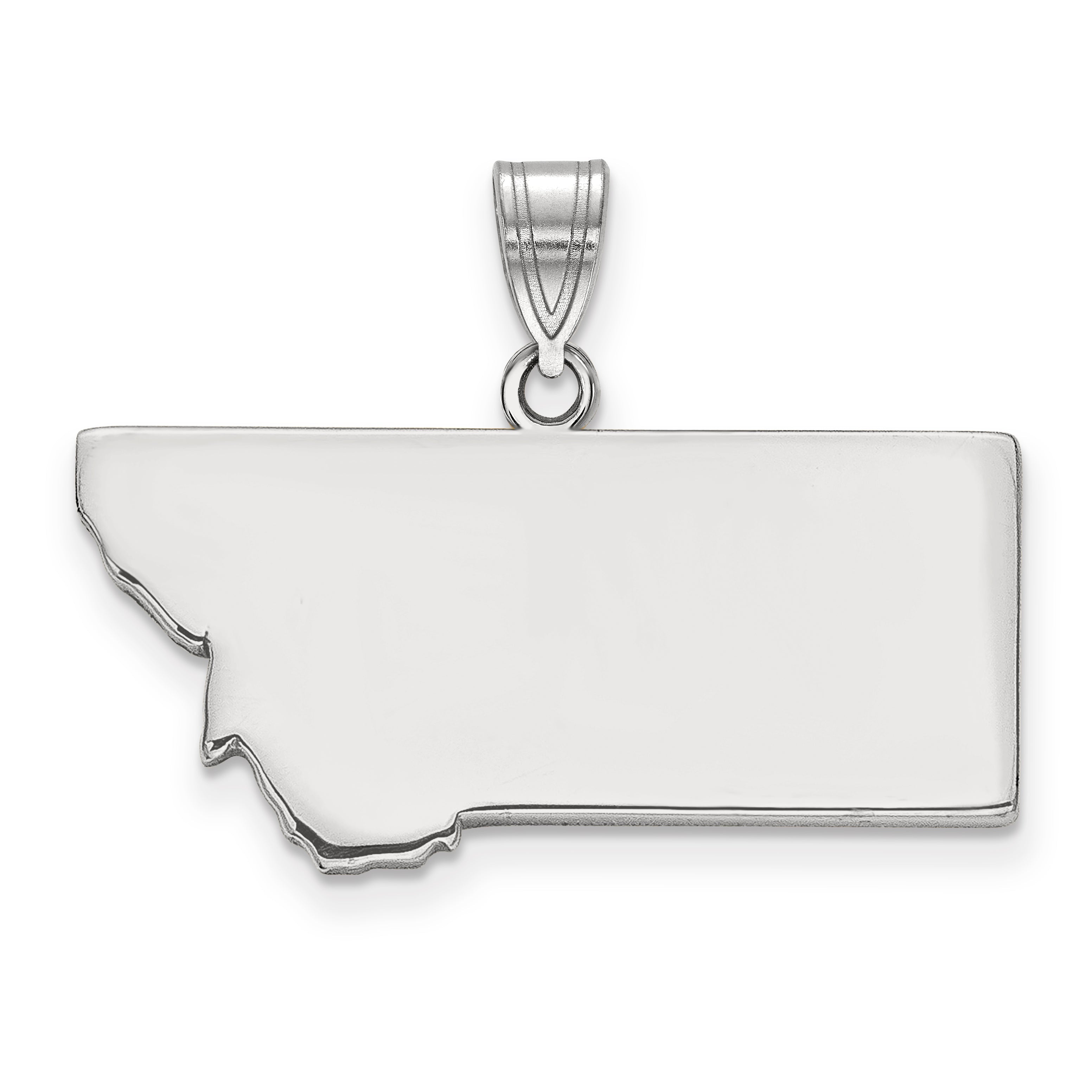 14K White Gold 14Kw Montana State Pendant