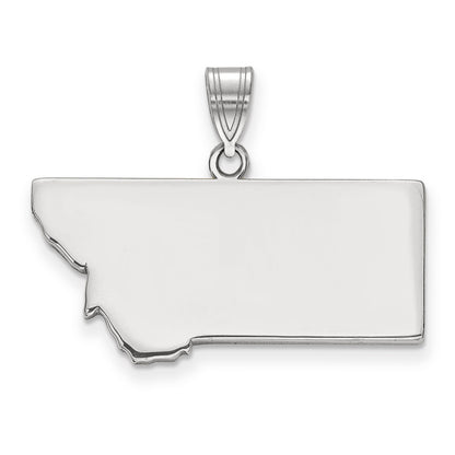14K White Gold 14Kw Montana State Pendant