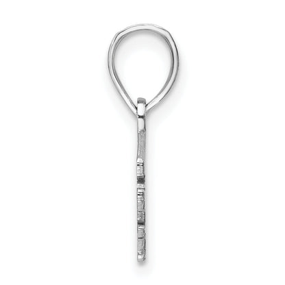 Sterling Silver Silver/Rhodium Plated North Carolina State Pendant