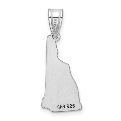 14K White Gold 14Kw New Hampshire State Pendant