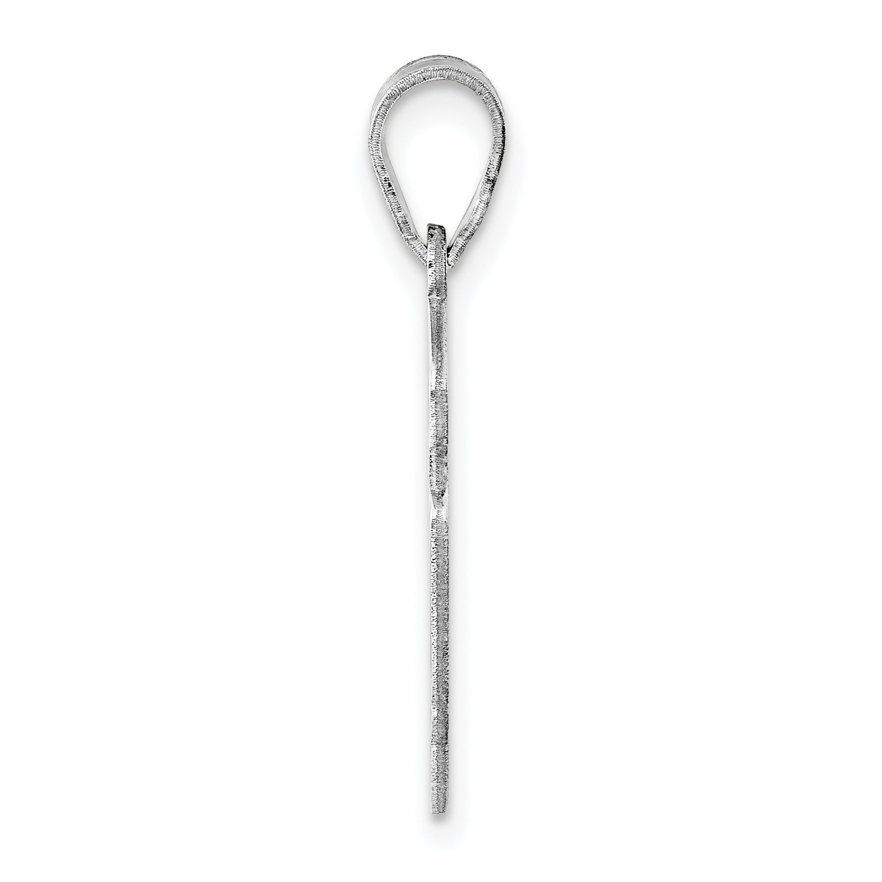 Sterling Silver Silver/Rhodium Plated New Jersey State Pendant